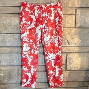 Banana Republic Red and White Avery Pant